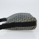 Christian Dior Trotter Canvas Shoulder Bag Navy Silver Auth 147086-5