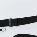 Christian Dior Trotter Canvas Shoulder Bag Navy Silver Auth 147086-8
