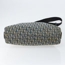 Christian Dior Trotter Canvas Shoulder Bag Navy Silver Auth 147086-9