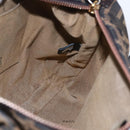 FENDI Zucca Canvas Mamma Baguette Shoulder Bag Black Brown gold Auth 147087-18