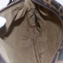 FENDI Zucca Canvas Mamma Baguette Shoulder Bag Black Brown gold Auth 147087-19