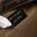 FENDI Zucca Canvas Mamma Baguette Shoulder Bag Black Brown gold Auth 147087-22