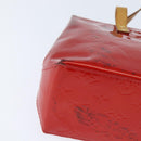 LOUIS VUITTON Monogram Vernis Reade PM Hand Bag Red Rouge M91088 LV Auth 147089-9