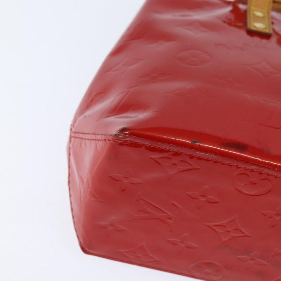 LOUIS VUITTON Monogram Vernis Reade PM Hand Bag Red Rouge M91088 LV Auth 147089