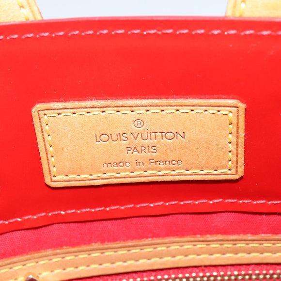 LOUIS VUITTON Monogram Vernis Reade PM Hand Bag Red Rouge M91088 LV Auth 147089