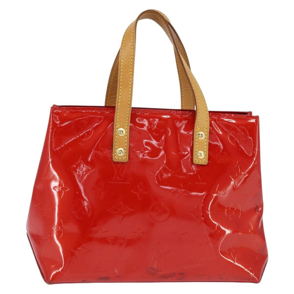 LOUIS VUITTON Monogram Vernis Reade PM Hand Bag Red Rouge M91088 LV Auth 147089