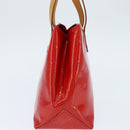 LOUIS VUITTON Monogram Vernis Reade PM Hand Bag Red Rouge M91088 LV Auth 147089-4