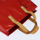 LOUIS VUITTON Monogram Vernis Reade PM Hand Bag Red Rouge M91088 LV Auth 147089-6