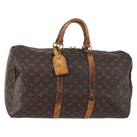 LOUIS VUITTON Monogram Keepall 50 Boston Bag M41426 LV Auth 147097