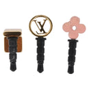 LOUIS VUITTON Phone Plug Iconic metal Gold Pink M60904 LV Auth 147098-3