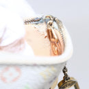 LOUIS VUITTON Multicolor Pochette Cles Coin Purse White M92655 LV Auth 147102-12