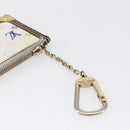LOUIS VUITTON Multicolor Pochette Cles Coin Purse White M92655 LV Auth 147102-7