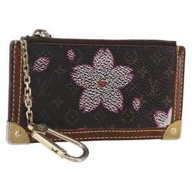 LOUIS VUITTON Monogram Cherry Blossom Pochette Cles Purse M92015 LV Auth 147103