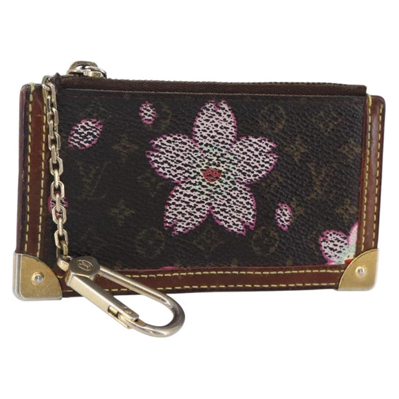 LOUIS VUITTON Monogram Cherry Blossom Pochette Cles Purse M92015 LV Auth 147103