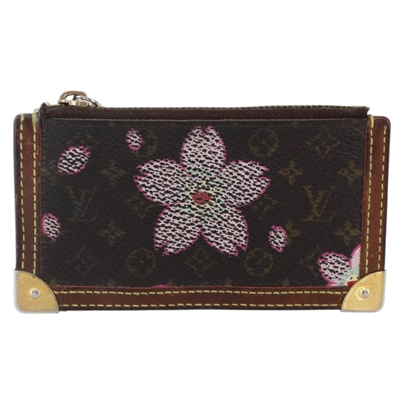 LOUIS VUITTON Monogram Cherry Blossom Pochette Cles Purse M92015 LV Auth 147103