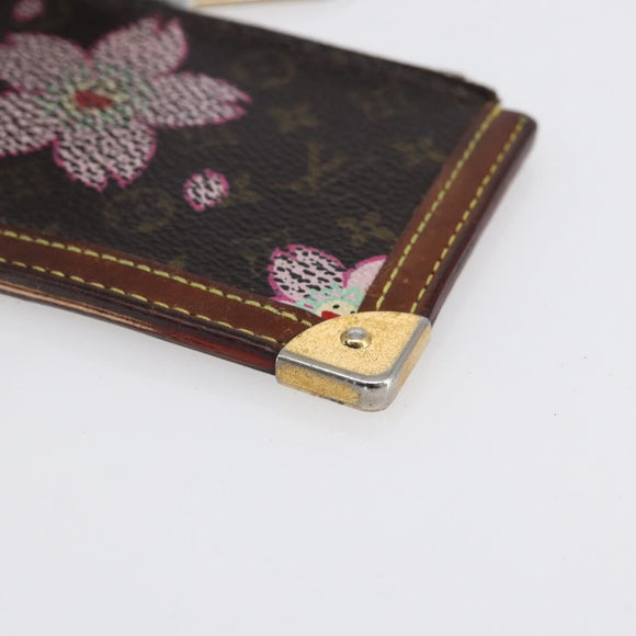 LOUIS VUITTON Monogram Cherry Blossom Pochette Cles Purse M92015 LV Auth 147103