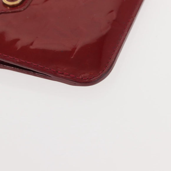 LOUIS VUITTON Vernis Pochette ClesNM Coin Purse Pomme D'amour M93559 Auth 147104