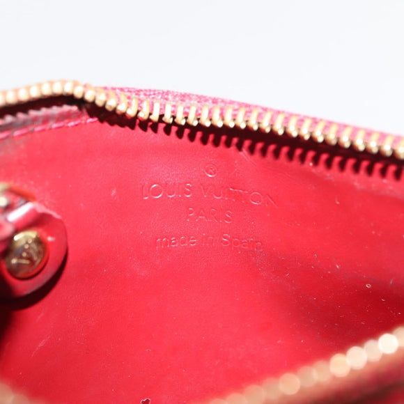 LOUIS VUITTON Vernis Pochette ClesNM Coin Purse Pomme D'amour M93559 Auth 147104