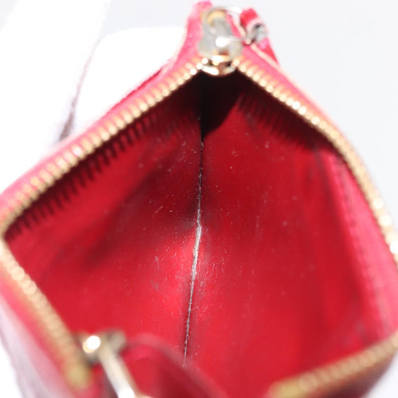 LOUIS VUITTON Vernis Pochette ClesNM Coin Purse Pomme D'amour M93559 Auth 147104