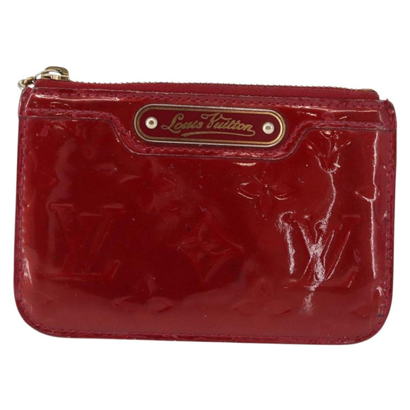 LOUIS VUITTON Vernis Pochette ClesNM Coin Purse Pomme D'amour M93559 Auth 147104