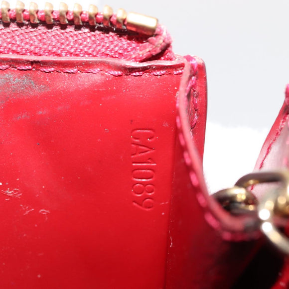 LOUIS VUITTON Vernis Pochette ClesNM Coin Purse Pomme D'amour M93559 Auth 147104