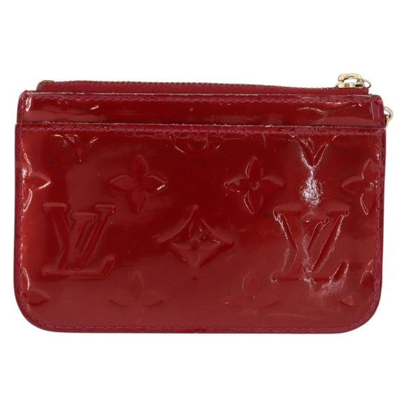 LOUIS VUITTON Vernis Pochette ClesNM Coin Purse Pomme D'amour M93559 Auth 147104