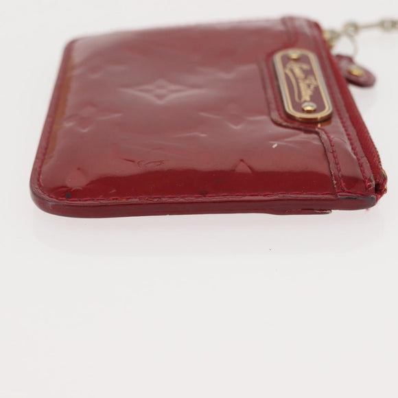LOUIS VUITTON Vernis Pochette ClesNM Coin Purse Pomme D'amour M93559 Auth 147104