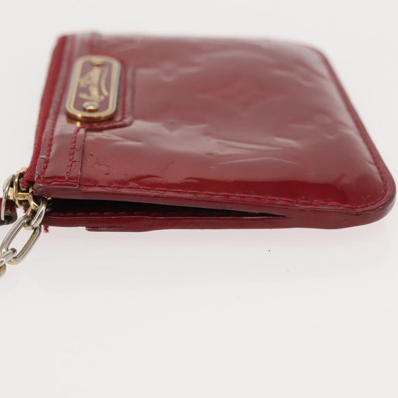 LOUIS VUITTON Vernis Pochette ClesNM Coin Purse Pomme D'amour M93559 Auth 147104