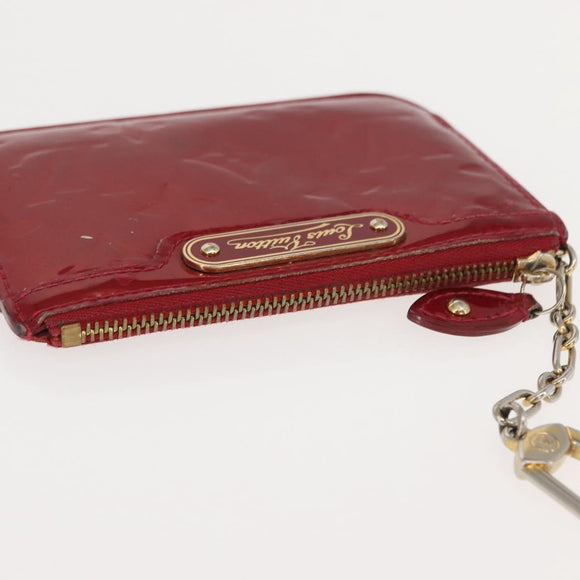 LOUIS VUITTON Vernis Pochette ClesNM Coin Purse Pomme D'amour M93559 Auth 147104