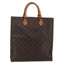 LOUIS VUITTON Monogram Sac Plat Hand Bag M51140 LV Auth 147130-1
