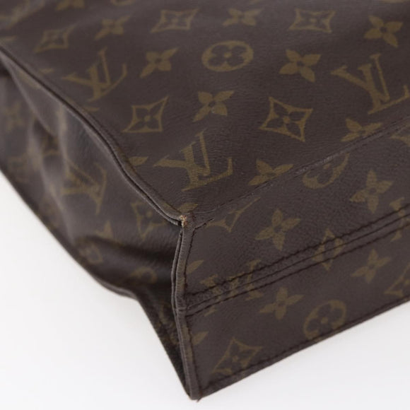LOUIS VUITTON Monogram Sac Plat Hand Bag M51140 LV Auth 147130