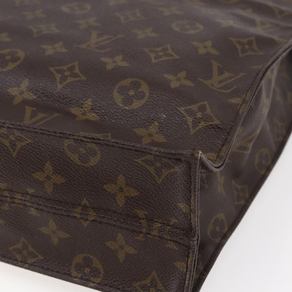 LOUIS VUITTON Monogram Sac Plat Hand Bag M51140 LV Auth 147130