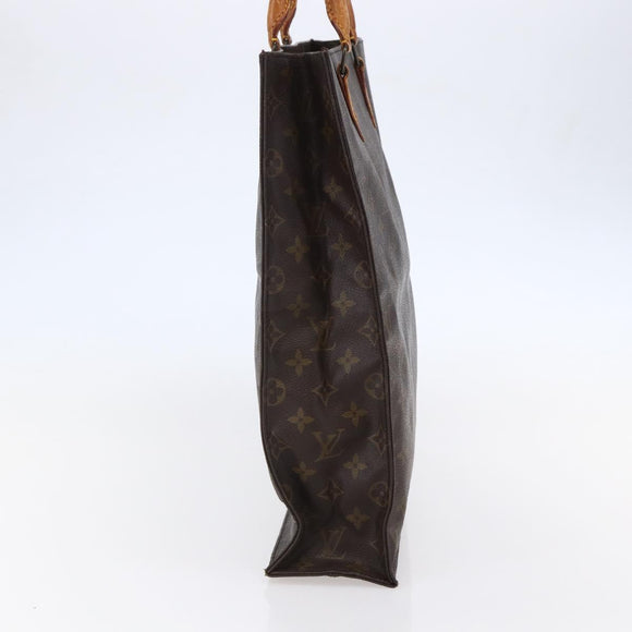 LOUIS VUITTON Monogram Sac Plat Hand Bag M51140 LV Auth 147130