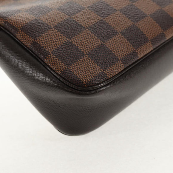LOUIS VUITTON Damier Ebene Trousse Makeup Pouch N51982 LV Auth 147133V