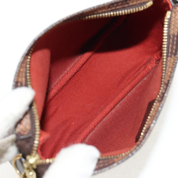 LOUIS VUITTON Damier Ebene Trousse Makeup Pouch N51982 LV Auth 147133V