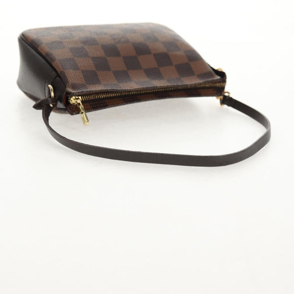 LOUIS VUITTON Damier Ebene Trousse Makeup Pouch N51982 LV Auth 147133V