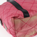 PRADA Shoulder Bag Nylon Leather Pink Black Silver Auth 147139-16