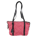 PRADA Shoulder Bag Nylon Leather Pink Black Silver Auth 147139-13
