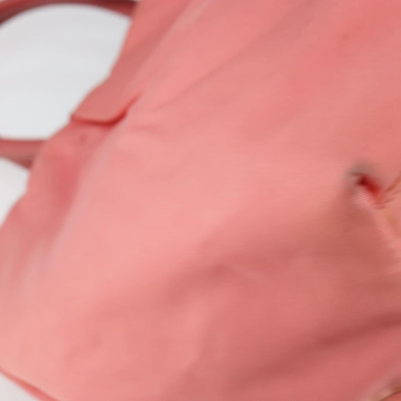 PRADA Hand Bag Nylon Pink Gold Auth 147140