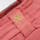 PRADA Hand Bag Nylon Pink Gold Auth 147140-10