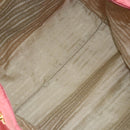 PRADA Hand Bag Nylon Pink Gold Auth 147140-11