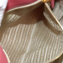 PRADA Hand Bag Nylon Pink Gold Auth 147140-21