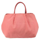 PRADA Hand Bag Nylon Pink Gold Auth 147140-2