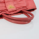 PRADA Hand Bag Nylon Pink Gold Auth 147140-7