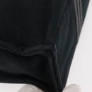 HERMES Fourre Tout MM Hand Bag Canvas Black Silver Auth 147142-9