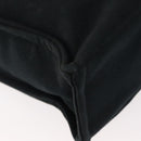 HERMES Fourre Tout MM Hand Bag Canvas Black Silver Auth 147142-15