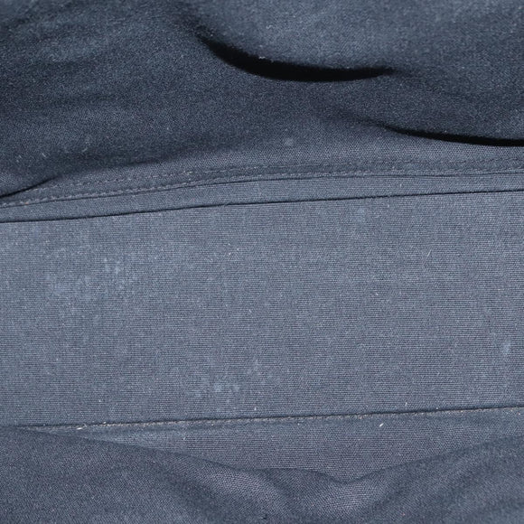 HERMES Fourre Tout MM Hand Bag Canvas Black Silver Auth 147142