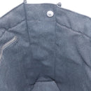 HERMES Fourre Tout MM Hand Bag Canvas Black Silver Auth 147142-19