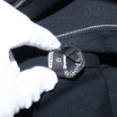 HERMES Fourre Tout MM Hand Bag Canvas Black Silver Auth 147142-11