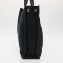 HERMES Fourre Tout MM Hand Bag Canvas Black Silver Auth 147142-3